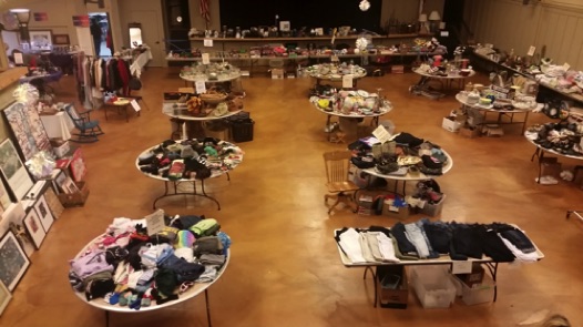 The Giant Indoor Yard Sale offers a variety of gently used items for sale to the wider community.